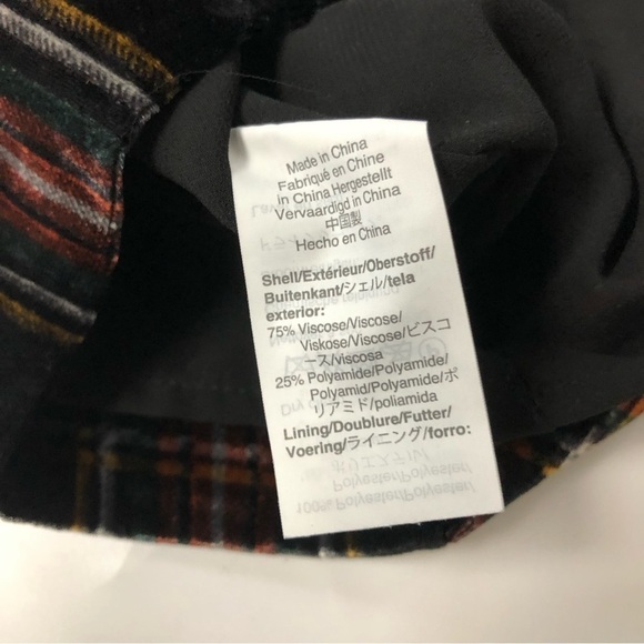 J Crew Stewart Black & Red Tartan Plaid Velvet Sleeveless Top Size 4 - Picture 10 of 10